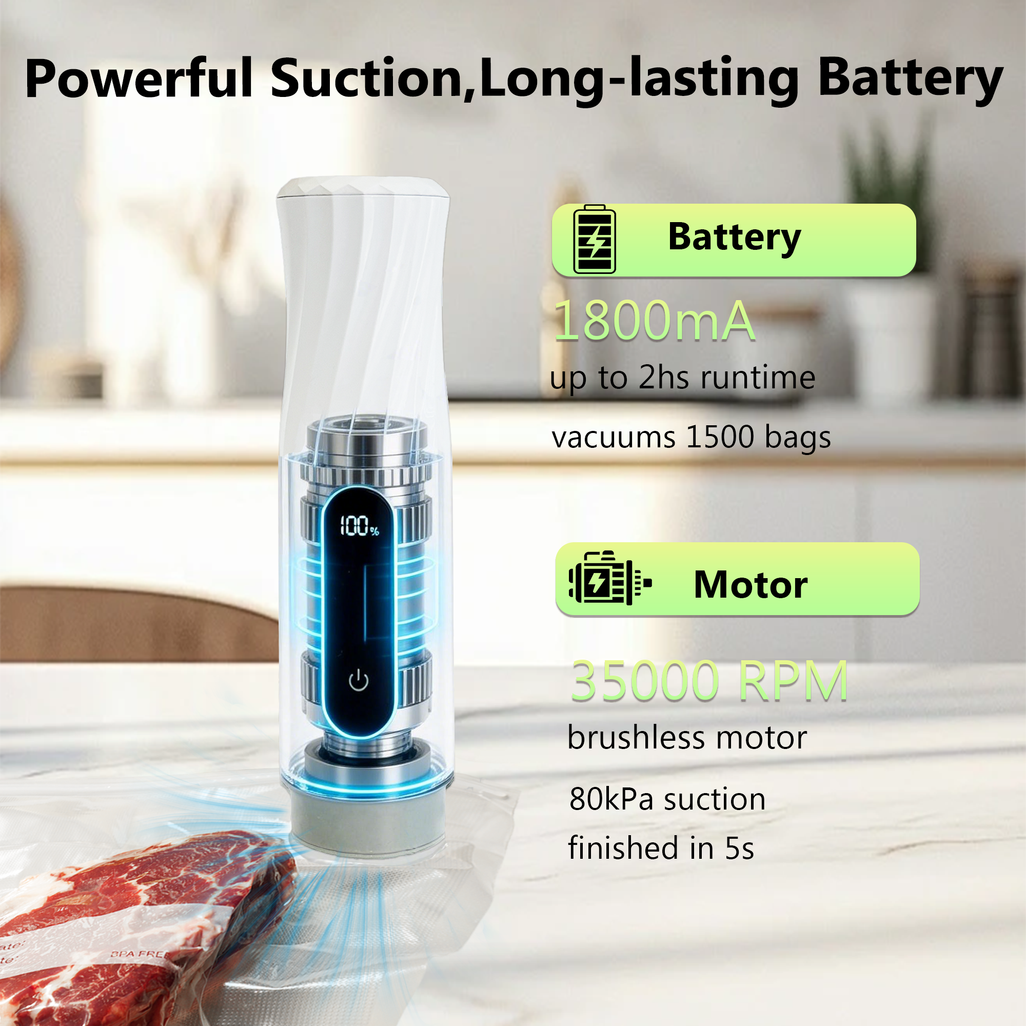 ALLHOPE® Compact Vacuum Sealer for Food Storage