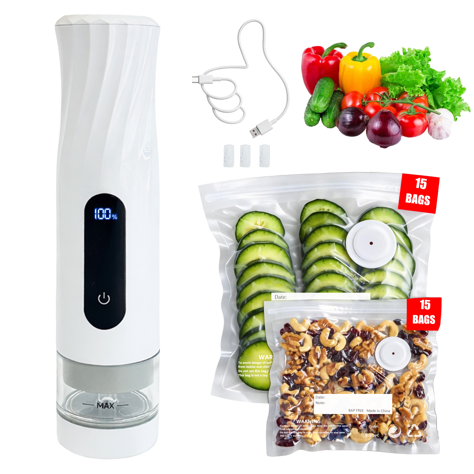 ALLHOPE® Compact Vacuum Sealer for Food Storage